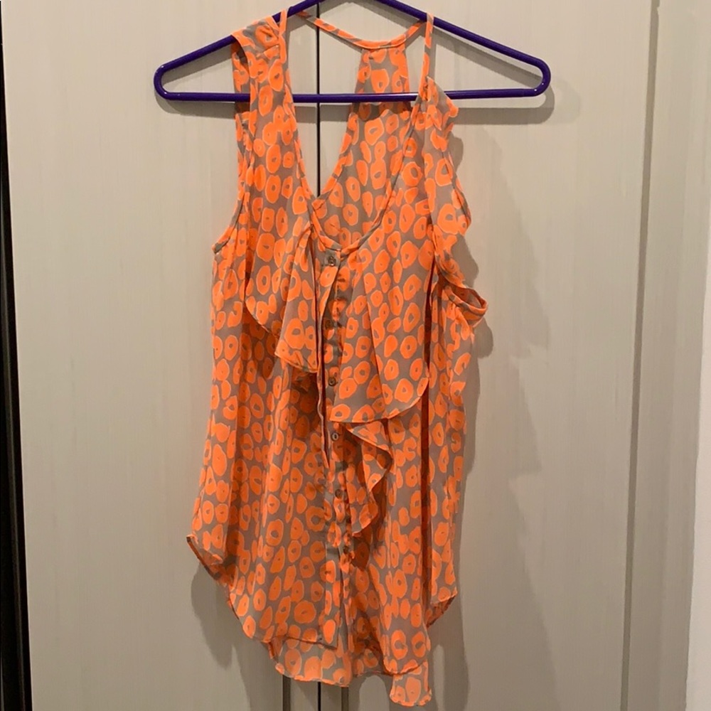 Yoana Baraschi small printed ruffle racerback tank